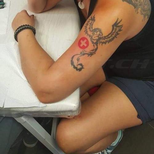 #tattoo #tattoos #drachen #schweizerkreuz