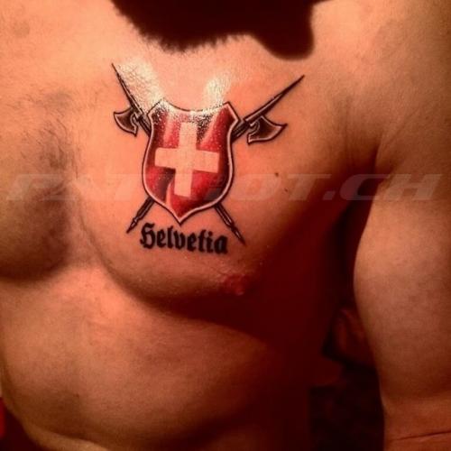 #tattoo #tattoos #helvetia #schild #hellebarden #helvetia