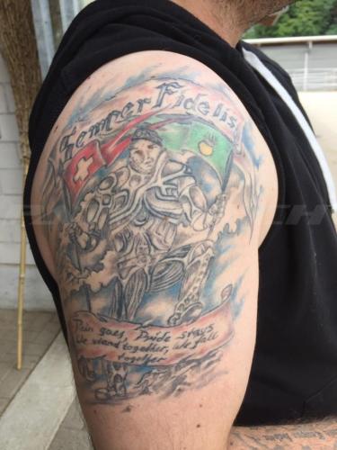 #tattoo #tattoos #semperfidelis #semperfi #immertreu #grenadier #fahne