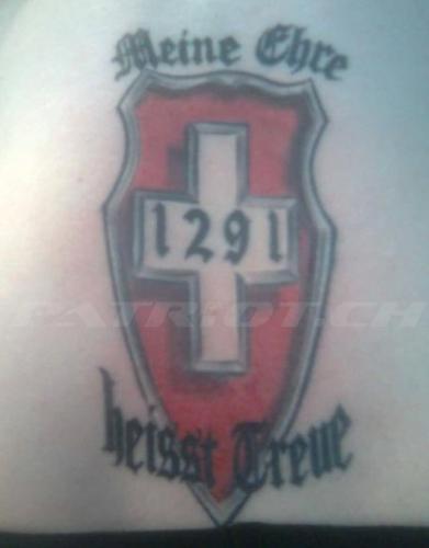 #tattoo #tattoos #1291 #meineehreheissttreue #schild #schweizerkreuz